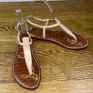 SOLD Sam Edelman Gigi Thong Sandal Almond Patent Womens 7M